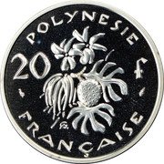 France 20 Francs (French Polynesia) KM# P23 POLYNESIE FRANÇAISE 20 F GA coin reverse France 20 Francs (French Polynesia) KM# P23 POLYNESIE FRANÇAISE 20 F GA coin reverse