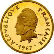 France 20 Francs (Piedfort) KM# P6 RÉPUBLIQUE FRANÇAISE R JOLY 1967 coin obverse France 20 Francs (Piedfort) KM# P6 RÉPUBLIQUE FRANÇAISE R JOLY 1967 coin obverse