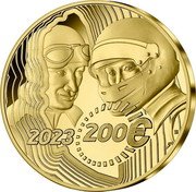 France 200 Euro (Centenary 24 Hours of Le Mans) 24H LE MANS 100 18 6 12 RF coin reverse