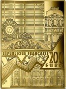 France 200 Euro (Kitagawa Utamaro. Young Woman Blowing a Glass Pipe) RÉPUBLIQUE FRANÇAISE 200 EURO coin obverse