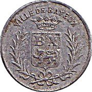 France 25 Centimes (Commune of Bayeux) VILLE DE BAYEUX coin obverse France 25 Centimes (Commune of Bayeux) VILLE DE BAYEUX coin obverse