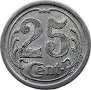 France 25 Centimes Commune of Falaise 1922  25 CENT THEVENON coin reverse France 25 Centimes Commune of Falaise 1922  25 CENT THEVENON coin reverse