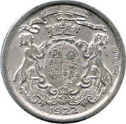 France 25 Centimes Commune of Peronne 1922  URBS NESCIA VINCI 1922 THEVENON coin obverse France 25 Centimes Commune of Peronne 1922  URBS NESCIA VINCI 1922 THEVENON coin obverse