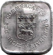 France 25 Centimes (Commune of Rouen) LIGUE DES COMMERCANTS ROUENNAIS coin obverse France 25 Centimes (Commune of Rouen) LIGUE DES COMMERCANTS ROUENNAIS coin obverse