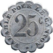 France 25 Centimes (Commune of Saint-Andre-de-l'Eure) VALABLE POUR LE CANTON 25C coin reverse