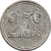 France 25 Centimes (Commune of Sannois) 25 C. coin reverse France 25 Centimes (Commune of Sannois) 25 C. coin reverse