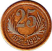 France 25 Centimes (Woman in a Headdress. Department of Herault. Pattern) 25 1921-1924 THEVENON coin reverse France 25 Centimes (Woman in a Headdress. Department of Herault. Pattern) 25 1921-1924 THEVENON coin reverse