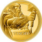 Niue 25 Dollars (Thor with Hammer) THOR 1/4 OZ 9999 FINE GOLD ©MARVEL coin reverse Niue 25 Dollars (Thor with Hammer) THOR 1/4 OZ 9999 FINE GOLD ©MARVEL coin reverse