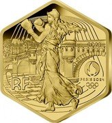 France 250 Euro (Olympic Games in Paris) KM# 3159 LIBERTÉ ÉGALITÉ FRATERNITÉ EURO 250 coin reverse