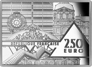 France 250 Euro The Persistence of Memory by Dali 2021  Proof KM# 3042 RÉPUBLIQUE FRANÇAISE 250 EURO coin obverse