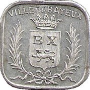 France 5 Centimes (Commune of Bayeux) VILLE DE BAYEUX BX coin obverse