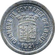 France 5 Centimes Commune of Elbeuf 1921  CHAMBRE DE COMMERCE D'ELBEUF 1921 coin obverse France 5 Centimes Commune of Elbeuf 1921  CHAMBRE DE COMMERCE D'ELBEUF 1921 coin obverse
