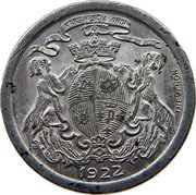 France 5 Centimes Commune of Peronne 1922  URBS NESCIA VINCI THÉVENON 1922 coin obverse France 5 Centimes Commune of Peronne 1922  URBS NESCIA VINCI THÉVENON 1922 coin obverse