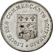 France 5 Centimes Commune of Rouen 1920  LIGUE DES COMMERCANTS ROUENNAIS coin obverse France 5 Centimes Commune of Rouen 1920  LIGUE DES COMMERCANTS ROUENNAIS coin obverse
