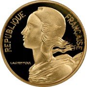 France 5 Centimes (France) KM# P598 REPUBLIQUE FRANÇAISE LAGRIFFOUL coin obverse