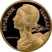 France 5 Centimes (France) KM# P627 REPUBLIQUE FRANÇAISE LAGRIFFOUL coin obverse
