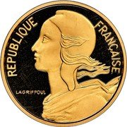 France 5 Centimes The Sower 1966 KM# P360 REPUBLIQUE FRANÇAISE LAGRIFFOUL coin obverse France 5 Centimes The Sower 1966 KM# P360 REPUBLIQUE FRANÇAISE LAGRIFFOUL coin obverse