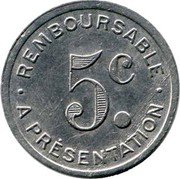 France 5 Centimes (Pharmacy of Doctor Ferret. Albi) 5 C REMBOURSABLE À PRÉSENTATION coin reverse France 5 Centimes (Pharmacy of Doctor Ferret. Albi) 5 C REMBOURSABLE À PRÉSENTATION coin reverse