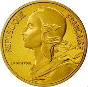 France 5 Centimes (Piedfort) KM# Pn800 REPUBLIQUE FRANÇAISE LAGRIFFOUL coin obverse