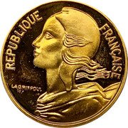 France 5 Centimes (Piedfort) REPUBLIQUE FRANÇAISE LAGRIFFOUL coin obverse France 5 Centimes (Piedfort) REPUBLIQUE FRANÇAISE LAGRIFFOUL coin obverse