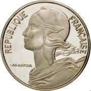 France 5 Centimes (Piedfort) KM# P597 REPUBLIQUE FRANÇAISE LAGRIFFOUL coin obverse