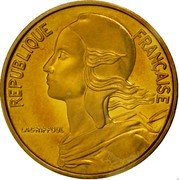 France 5 Centimes Piedfort 1976 KM# P542 REPUBLIQUE FRANÇAISE LAGRIFFOUL coin obverse