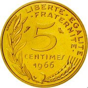 France 5 Centimes (Piedfort) KM# P358 REPUBLIQUE FRANÇAISE LAGRIFFOUL coin obverse France 5 Centimes (Piedfort) KM# P358 REPUBLIQUE FRANÇAISE LAGRIFFOUL coin obverse