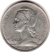 France 5 Francs (Essai) KM# E5 REPUBLIQUE FRANÇAISE ESSAI L.BAZOR GB 1955 coin obverse