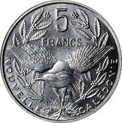 France 5 Francs Essai - New Caledonia 1952  KM# E10 5 FRANCS NOUVELLE CALEDONIE coin reverse France 5 Francs Essai - New Caledonia 1952  KM# E10 5 FRANCS NOUVELLE CALEDONIE coin reverse