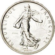France 5 Francs Essai. Small 5 in date 1959 small 5 KM# E102 REPUBLIQUE FRANÇAISE O.ROTY ESSAI coin obverse France 5 Francs Essai. Small 5 in date 1959 small 5 KM# E102 REPUBLIQUE FRANÇAISE O.ROTY ESSAI coin obverse