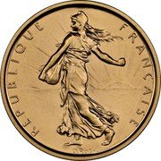 France 5 Francs The Sower. Piedfort 1968 Proof KM# P405 REPUBLIQUE FRANÇAISE O. ROTY coin obverse France 5 Francs The Sower. Piedfort 1968 Proof KM# P405 REPUBLIQUE FRANÇAISE O. ROTY coin obverse