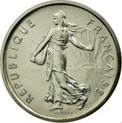 France 5 Francs The Sower. Piedfort 1971 KM# P430 REPUBLIQUE FRANÇAISE O. ROTY coin obverse France 5 Francs The Sower. Piedfort 1971 KM# P430 REPUBLIQUE FRANÇAISE O. ROTY coin obverse