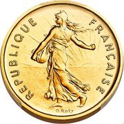 France 5 Francs Piedfort 1970 KM# P410 REPUBLIQUE FRANÇAISE O. ROTY coin obverse France 5 Francs Piedfort 1970 KM# P410 REPUBLIQUE FRANÇAISE O. ROTY coin obverse