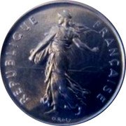 France 5 Francs (Piedfort) KM# P431 LIBERTE EGALITE FRATERNITE 5 FRANCS 1971 coin obverse