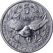 France 5 Francs Piedfort with essai - New Caledonia 1952  KM# PE4 5 FRANCS NOUVELLE CALEDONIE coin reverse
