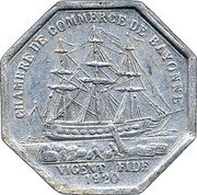 France 50 Centimes Commune of Bayonne 1920  CHAMBRE DE COMMERCE DE BAYONNE VIGENT FIDE 1920 coin obverse France 50 Centimes Commune of Bayonne 1920  CHAMBRE DE COMMERCE DE BAYONNE VIGENT FIDE 1920 coin obverse