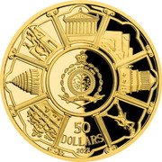 Niue 50 Dollars (The Lighthouse of Alexandria) PUBLIC SEAL OF NIUE ATUA NIUE TUKULAGI 50 DOLLARS 2023 coin obverse