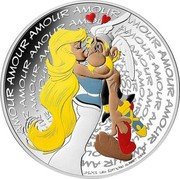 France 50 Euro (Asterix. Love) KM# 3102 AMOUR ©2022 LES ÉDITIONS ALBERT RENÉ coin reverse France 50 Euro (Asterix. Love) KM# 3102 AMOUR ©2022 LES ÉDITIONS ALBERT RENÉ coin reverse