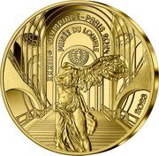 France 50 Euro Olympic Games in Paris. Louvre Museum 2023 c + ⊞ XXXIIIE OLYMPIADE - PARIS 2024 MUSÉE DU LOUVRE 2023 coin reverse