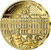 France 50 Euro (Olympic Games in Paris. Palace of Versailles) 2023 CHÂTEAU DE VERSAILLES XXXIIIE OLYMPIADE - PARIS 2024 coin reverse