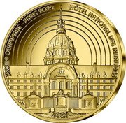 France 50 Euro (Olympic Games in Paris. The House of Invalids) XXXIIIE OLYMPIADE - PARIS 2024 HÔTEL NATIONAL DES INVALIDES 2023 coin reverse