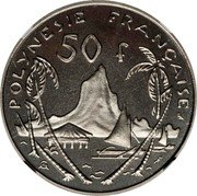France 50 Francs (Essai) KM# E3 POLYNESIE FRANCAISE 50 F GA coin reverse France 50 Francs (Essai) KM# E3 POLYNESIE FRANCAISE 50 F GA coin reverse