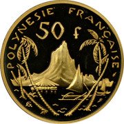 France 50 Francs French Polynesia 1979(a) KM# P27 POLYNESIE FRANÇAISE 50 F coin reverse
