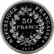 France 50 Francs Hercules Group 1979 KM# P652 REPUBLIQUE FRANÇAISE 50 FRANCS 1975 coin obverse France 50 Francs Hercules Group 1979 KM# P652 REPUBLIQUE FRANÇAISE 50 FRANCS 1975 coin obverse