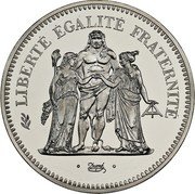 France 50 Francs Hercules Group 1978 KM# P621 LIBERTÉ ÉGALITÉ FRATERNITÉ DUPRÉ coin reverse
