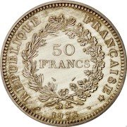 France 50 Francs Hercules. Piedfort 1978 KM# P619 REPUBLIQUE FRANÇAISE 50 FRANCS 1978 coin obverse