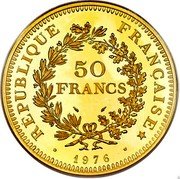 France 50 Francs Hercules. Piedfort 1976 KM# P564 REPUBLIQUE FRANÇAISE 50 FRANCS 1976 coin obverse