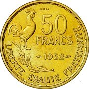 France 50 Francs (Marianne - Essai Piefort) KM# PE322 50 FRANCS LIBERTE EGALITE FRATERNITE 1952 ESSAI coin reverse France 50 Francs (Marianne - Essai Piefort) KM# PE322 50 FRANCS LIBERTE EGALITE FRATERNITE 1952 ESSAI coin reverse