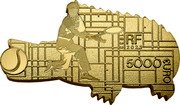 France 5000 Euro Lacoste Crocodile 2023 c + ⊞ 5000 EURO RF 1933 2023 coin obverse France 5000 Euro Lacoste Crocodile 2023 c + ⊞ 5000 EURO RF 1933 2023 coin obverse