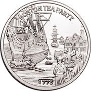 Niue Half Dollar 1773 Boston Tea Party 2023 Prooflike BOSTON TEA PARTY 1773 coin reverse Niue Half Dollar 1773 Boston Tea Party 2023 Prooflike BOSTON TEA PARTY 1773 coin reverse
